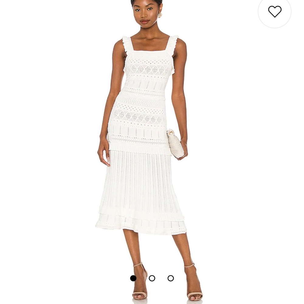 Milly Lightweight Pointelle Midi Dress XS